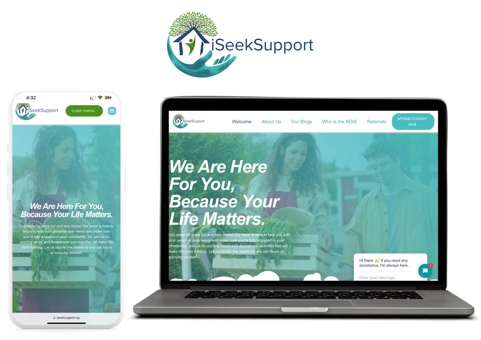 iSeekSupport - Disability Support Provider Web Design