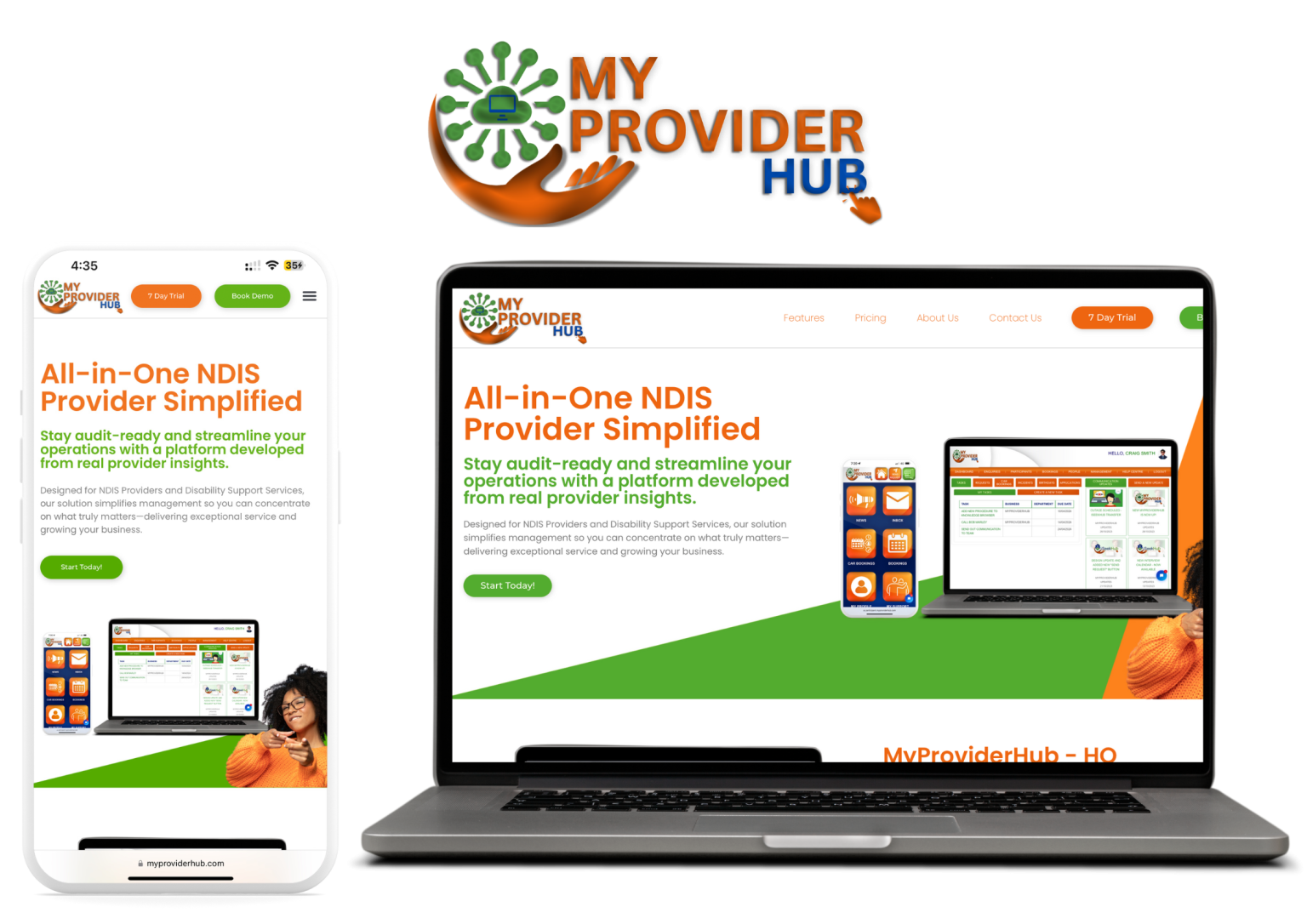 MyProviderHub - NDIS Provider Software Web Design